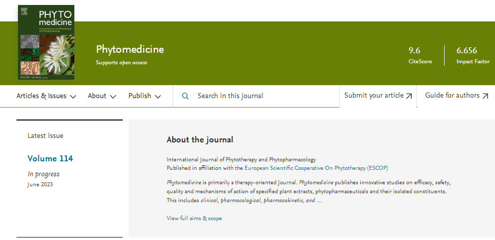 PHYTOmedicine是什么杂志