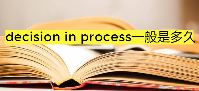 decision in process一般是多久