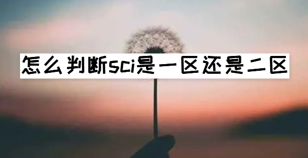 怎么判断sci是一区还是二区