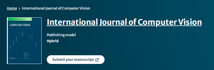 journal of computer vision影响因子,几区