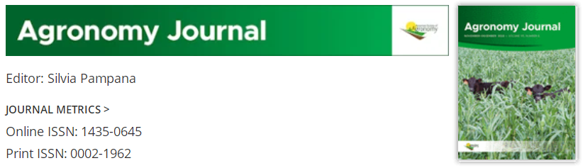 AGRONOMY JOURNAL影响因子,是几区