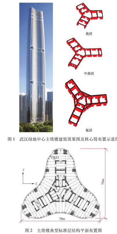 主塔楼典型标准层结构平面布置图