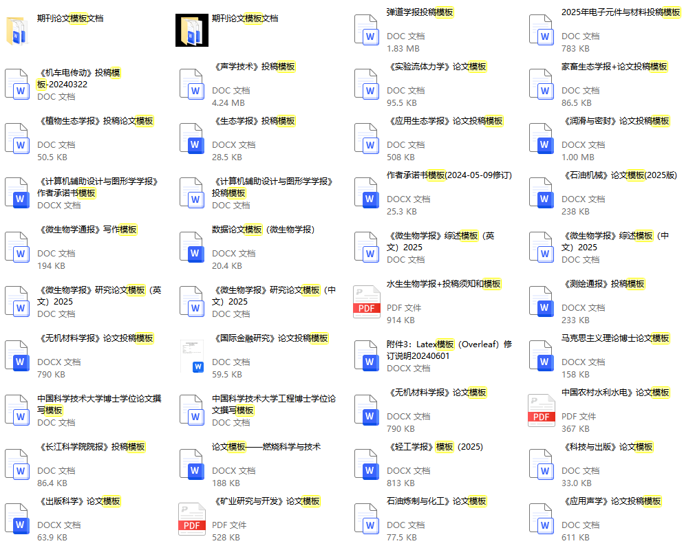 论文投稿模板