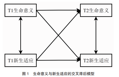 生命意义与新生适应的交叉滞后模型