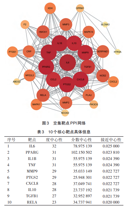 10个核心靶点具体信息