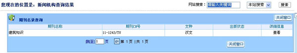 期刊的详细信息