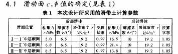 滑动面C，值的确定