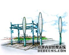 园路铺装、小品及照明设计